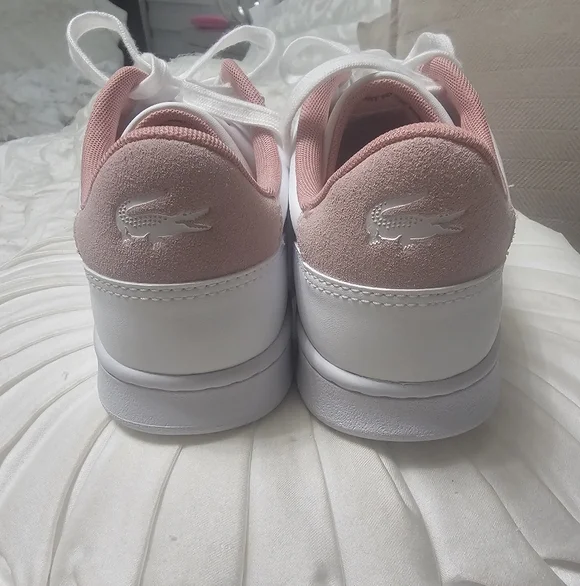 Lacoste Women's White and Pink Sneakers - Picture 3 of 3